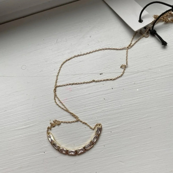 Anthropologie Dainty Arc Gold  Necklace - Picture 5 of 5